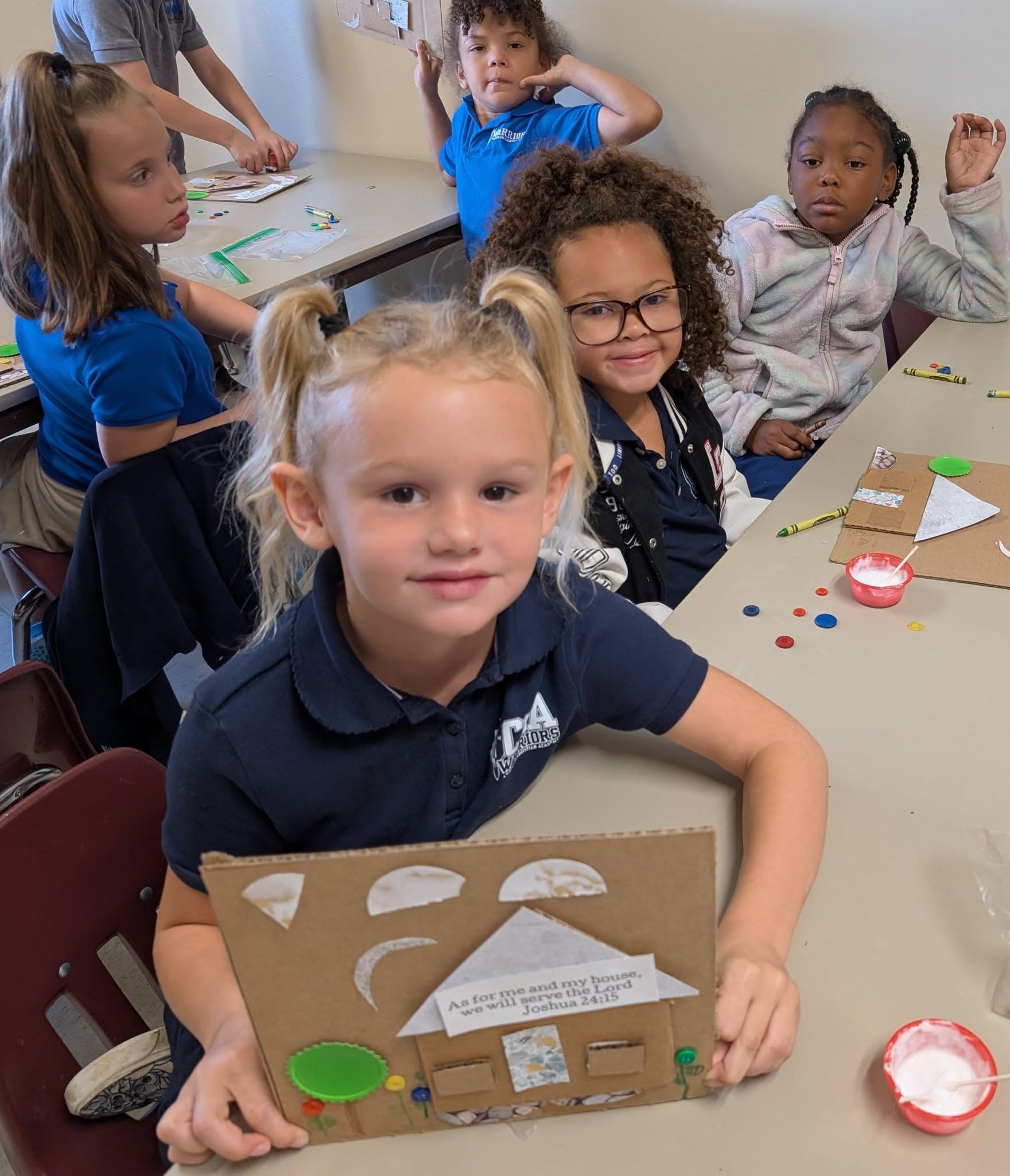 CCA students creating art projects in the classroom