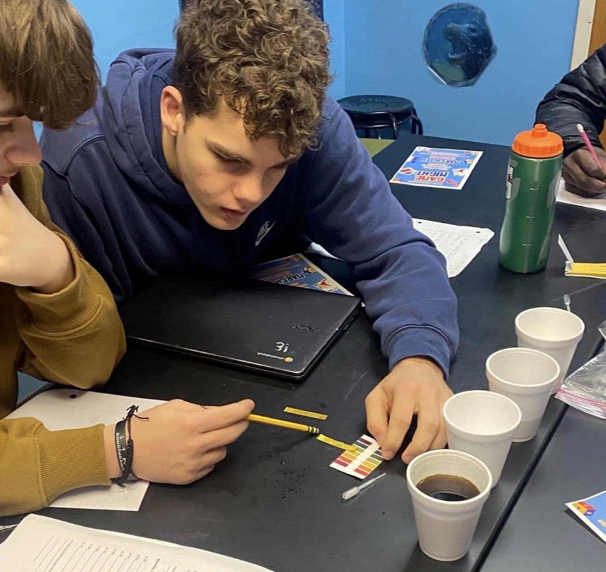 CCA students working together on a STEM activity